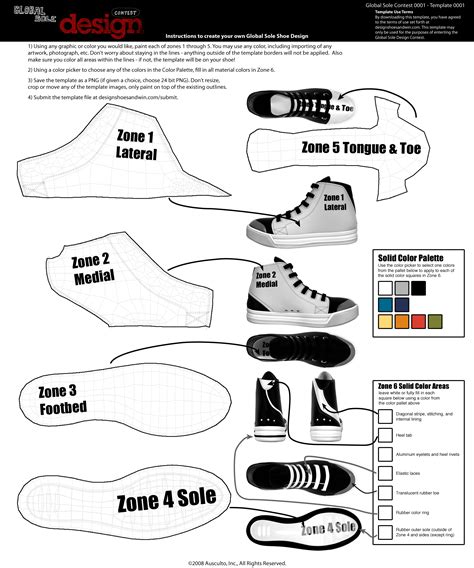 printable sneaker template.